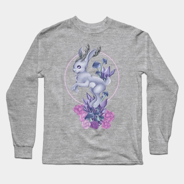 Winter Jackalope Long Sleeve T-Shirt by Sam Sawyer